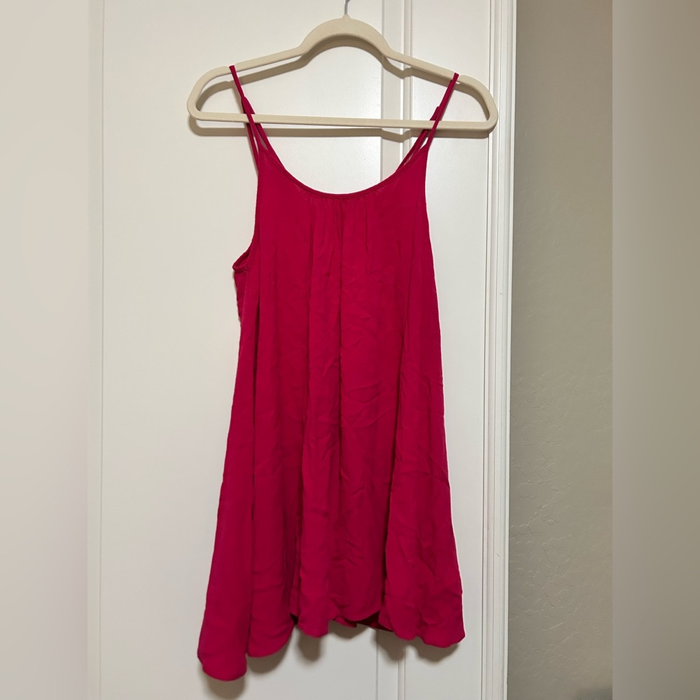 🌊🏄🏽♀️👙Roxy Hot Pink Spaghetti-Strap Swim Beach Pool Bikini Coverup🏄🏽♀️👙🌊